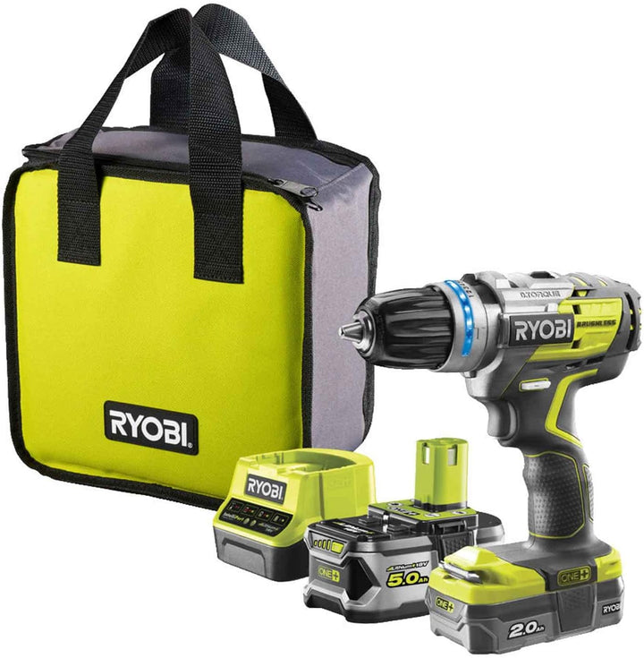RYOBI 18 V ONE+ Brushless Akku-Schlagbohrschrauber R18PDBL-252S (2-Gang, max. Drehmoment 60 Nm, e-to