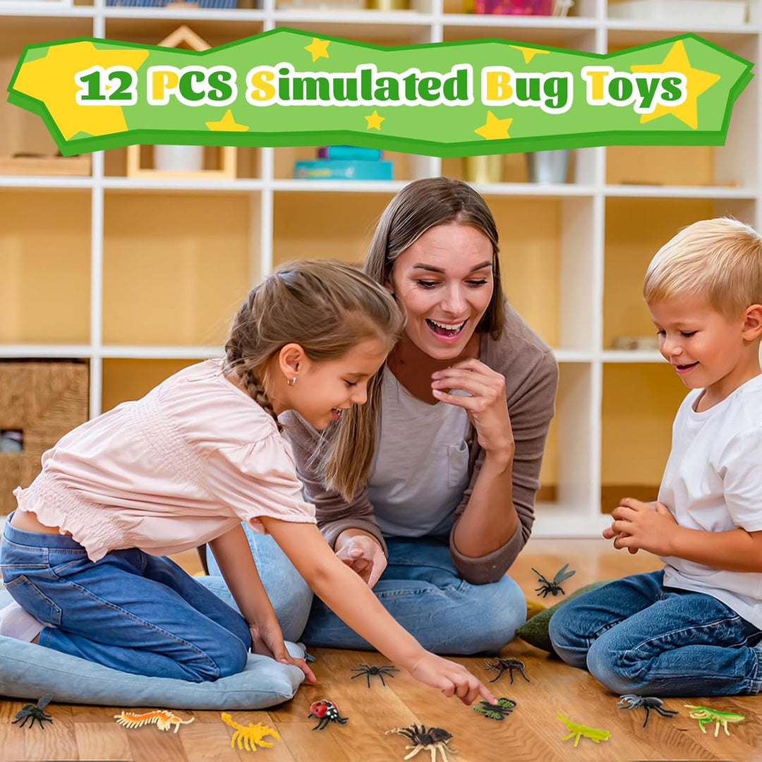 Forscherset für Kinder ab 4, Entdecker Set mit Insekten Beobachtungsbox, Lupenglas Kinder, Insektenf