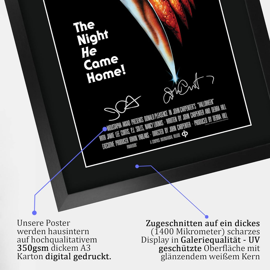 HWC Trading Halloween A3 Gerahmte Signiert Gedruckt Autogramme Bild Druck-Fotoanzeige Geschenk Für J