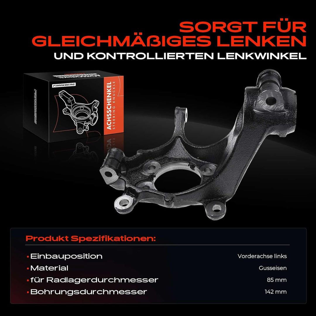 Frankberg Achsschenkel Radaufhängung Vorne Links Kompatibel mit X-Trail T32 1.3L-2.5L 2013-Heute 400