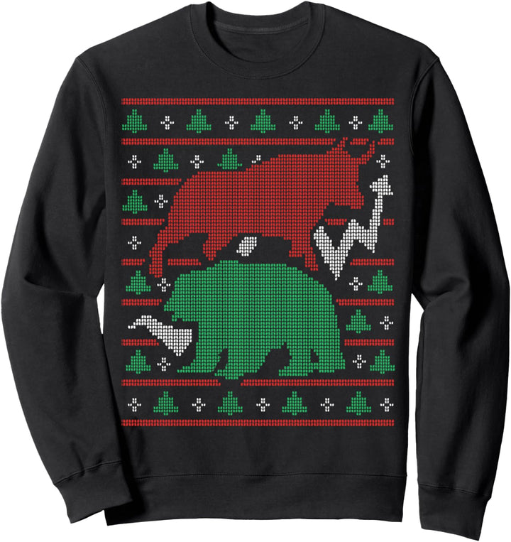 Bull And Bear Börse Investor Hässlicher Weihnachtspullover Sweatshirt