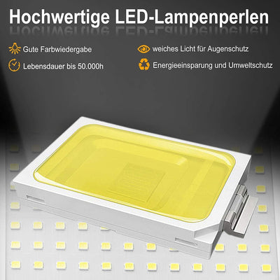 UISEBRT LED Baustrahler 100W Warmweiss inkl. Standgestell und Netzkabel - LED Fluter Arbeitsscheinwe