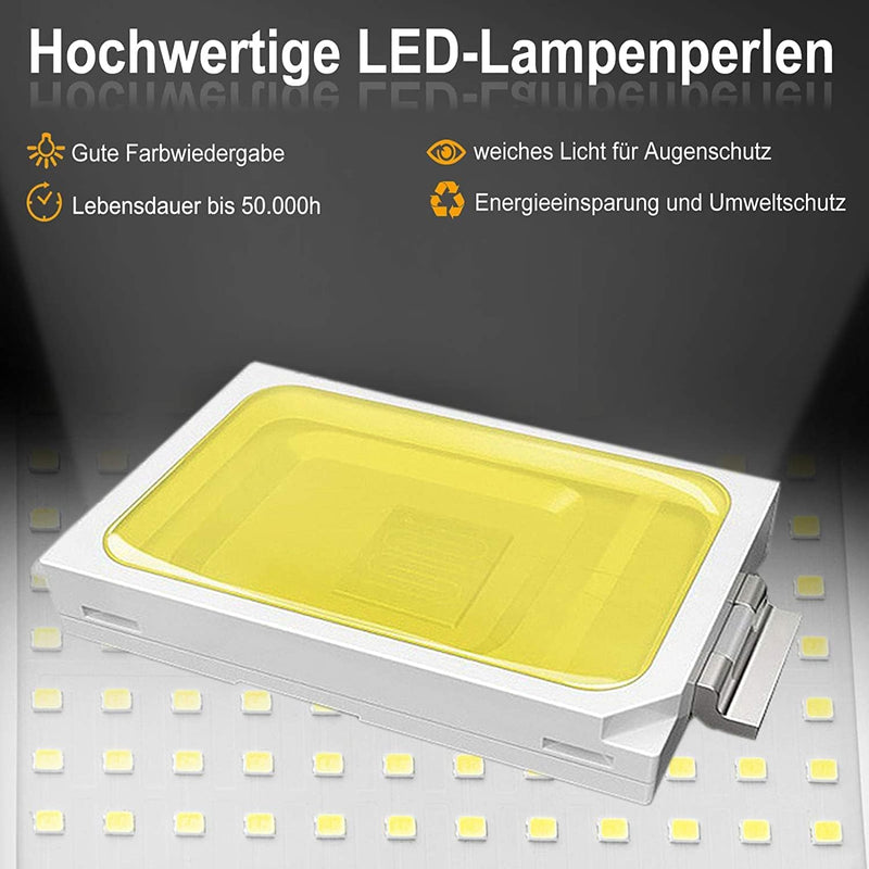 UISEBRT LED Baustrahler 200W Kaltweiss inkl. Standgestell und Netzkabel - LED Fluter Arbeitsscheinwe