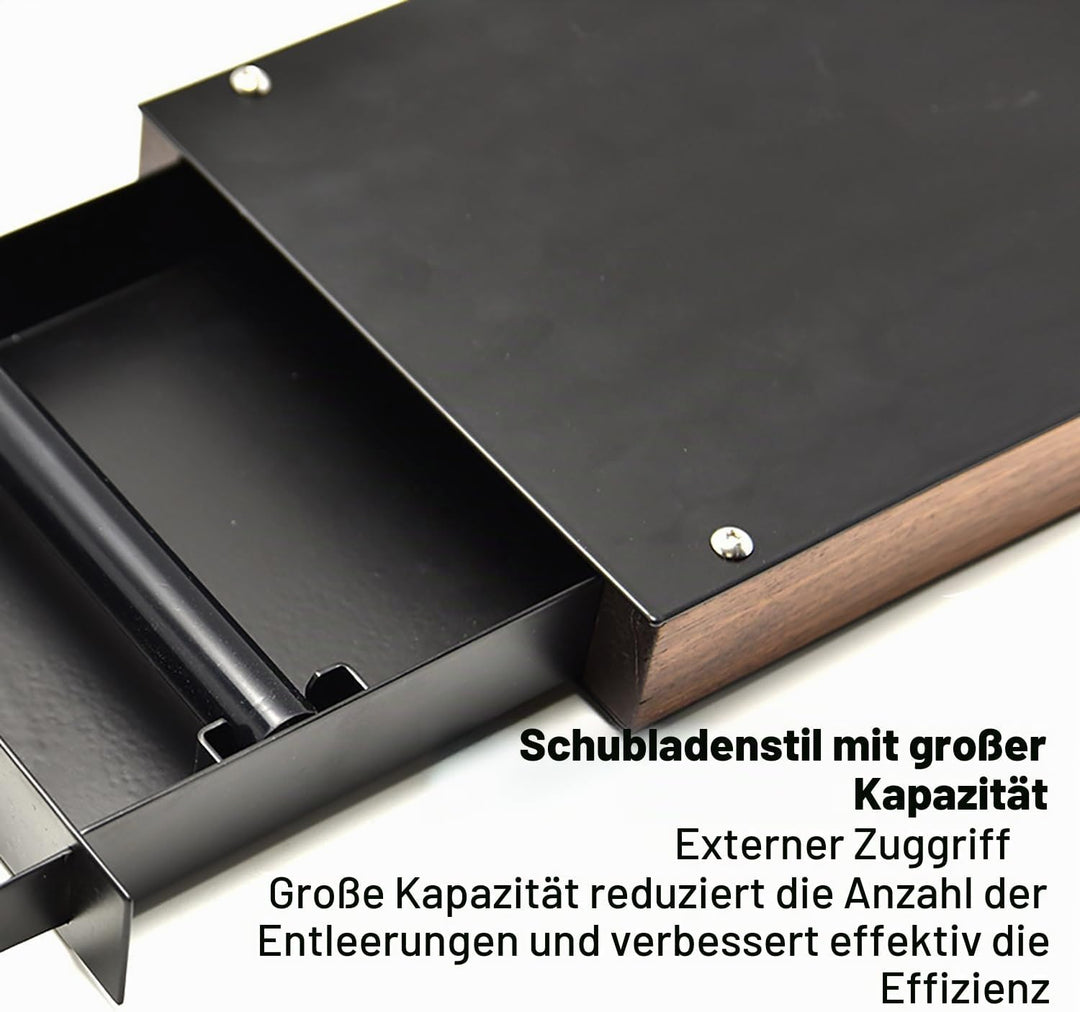 Sudschublade für Siebträger，Kaffeesatz Schublade，Kaffee Klopfbox mit Stossdämpfender Abnehmbarer Klo