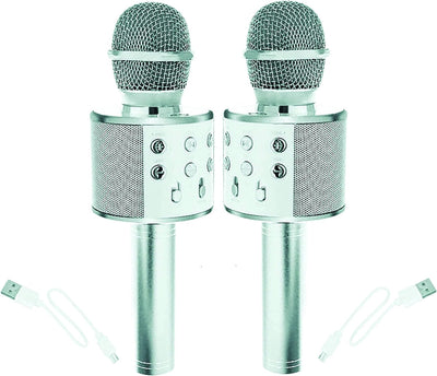 PARENCE. - 2er Set Mikrofonlautsprecher / 2er Set Wireless Bluetooth Karaoke Mikrofone für Kinder, E