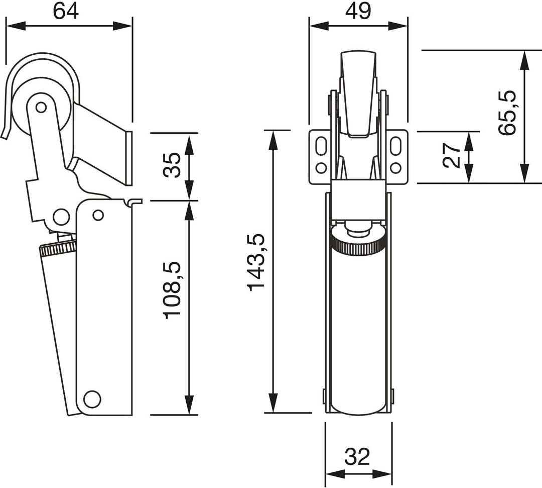 Justor FR Sanft-Türschliesser, für Türen bis 40 kg, Edelstahl FR 1, FR 1
