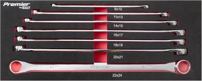 SEALEY Doppel-Maulschlüssel-Satz Endring 6pc Extralange Metric