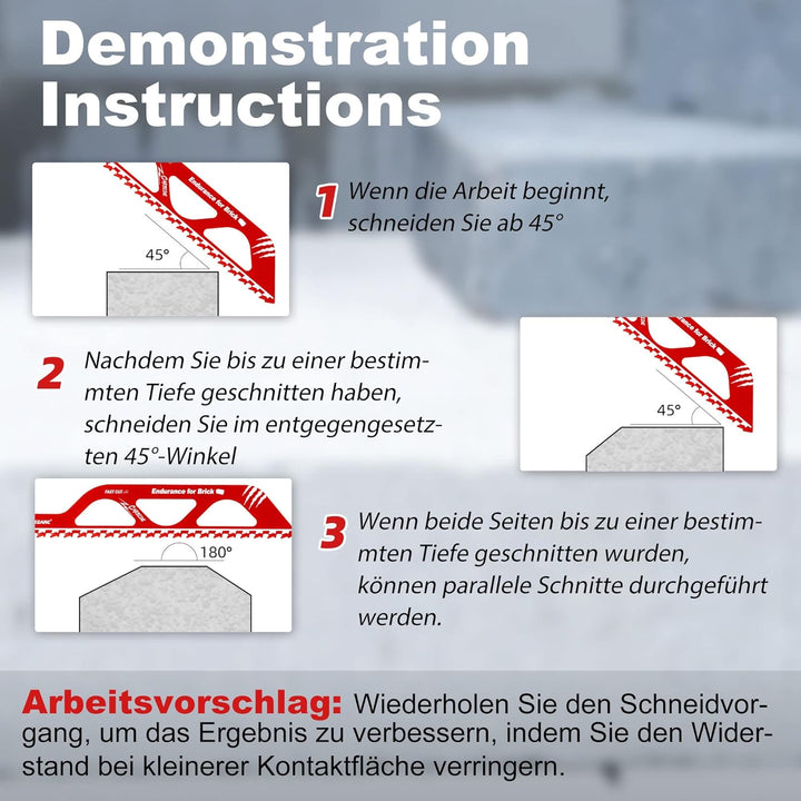 EZARC Säbelsägeblätter Stein Säbelsägeblatt aus Hartmetall Sägeblätter Set für Porenbeton, Hohlziege