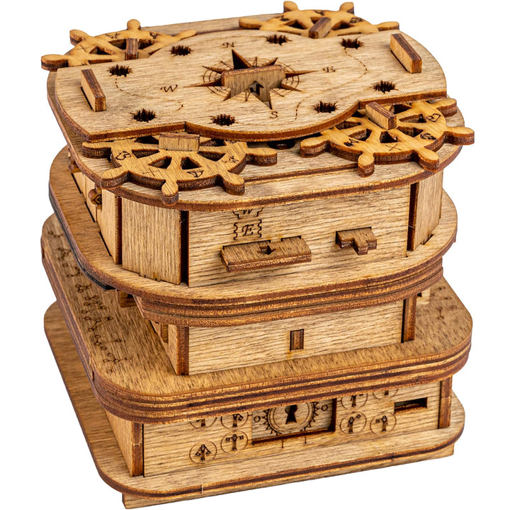 iDventure Cluebox - Davy Jones Locker - Escape Room Spiel - 3D Holzpuzzle - Geldgeschenk Puzzlebox -