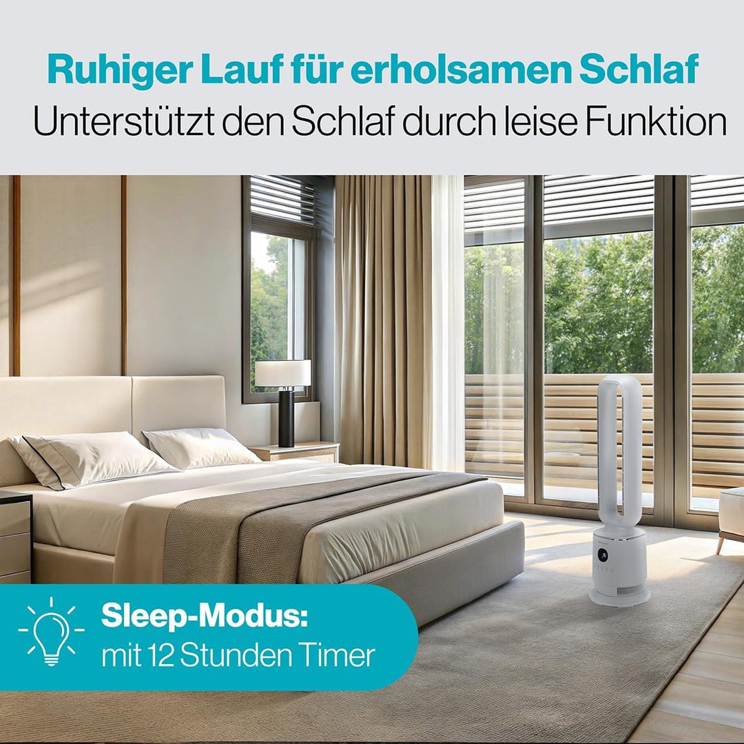 ProfiCare® Ventilator leise | flügelloser Turmventilator | mit Schwenkfunktion | 86cm hoch | inkl. F