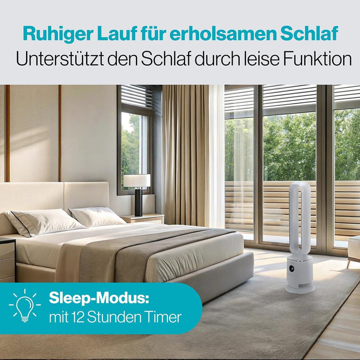 ProfiCare® Ventilator leise | flügelloser Turmventilator | mit Schwenkfunktion | 86cm hoch | inkl. F