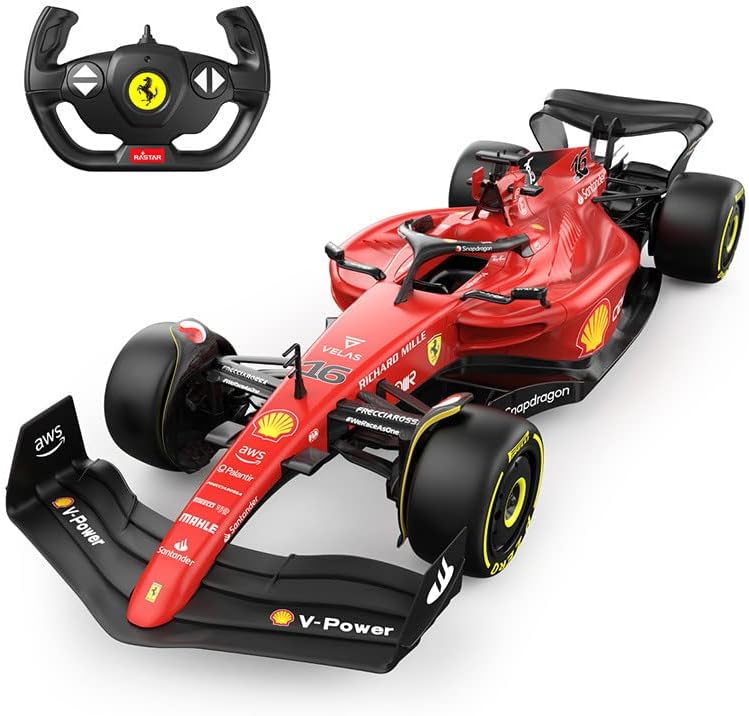 Ferrari F1 F1-75 RC Auto (1:12 Skala) - Fernbedienungsauto für Formel 1 der Saison 2022 Fahrer - Cha