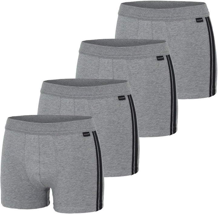 Schiesser Herren Boxershorts, 4er Pack, (XL / (7), anthrazit)