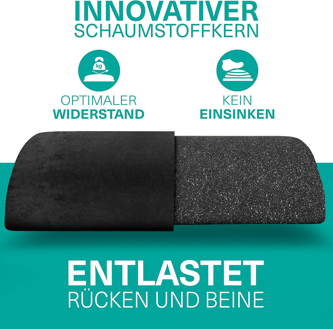 ERGOSUND Fussstütze Schreibtisch [TESTSIEGER] - Premium Schaumstoffkern - Höhenverstellbare Fussbank