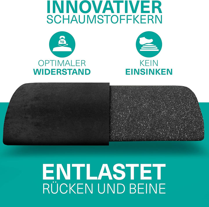 ERGOSUND Fussstütze Schreibtisch [TESTSIEGER] - Premium Schaumstoffkern - Höhenverstellbare Fussbank