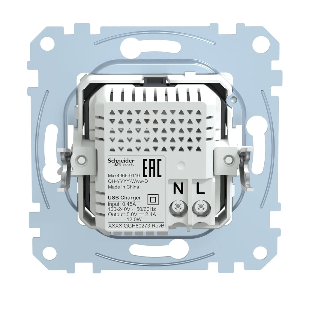 Schneider Electric Merten MEG4366-0110 Unterputz USB Ladestation-Einsatz Typ A+C zum laden Handys, T
