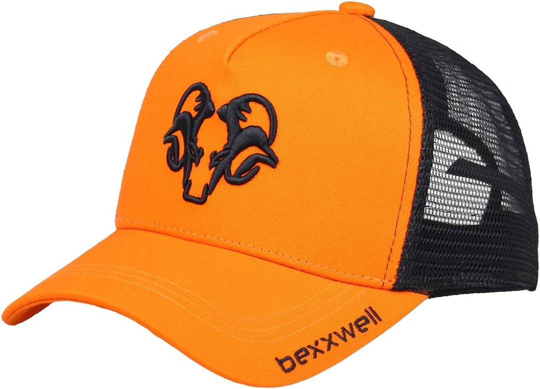 Bexxwell Snapback Cap Schwarz mit 3D-Stickerei in Grau (optimale Passform, Kappe, Black, 3D-Embroide
