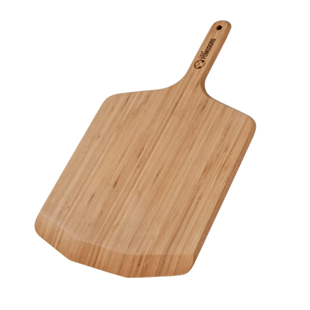 Chef Pomodoro Pizzaschieber – Pizzaschaufel – Pizzaheber aus Bambus – Pizzaschieber Holz – Pizzascha