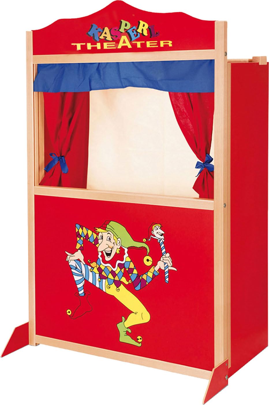 ToyToyToy Handpuppentheater grosses Puppentheater Kasperltheater 120 cm aus Holz