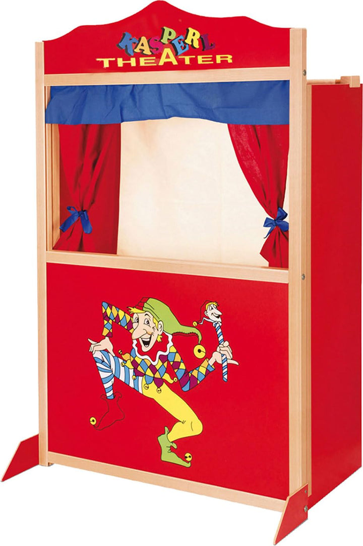 ToyToyToy Handpuppentheater grosses Puppentheater Kasperltheater 120 cm aus Holz