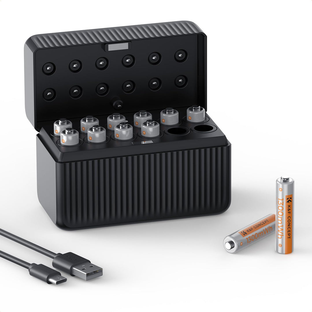 K&amp;F CONCEPT AAA Batterien AAA Akku AAA Wiederaufladbare Lithium Akkus | 12 Pack 1,5V AAA Lithium Bat