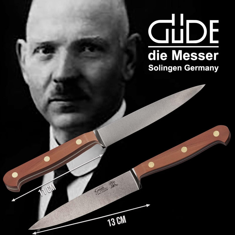 GÜDE Solingen Tradition - Spickmesser geschmiedet, 13 cm, Pflaumenholz, K.GÜDE, Office Messer, Handm