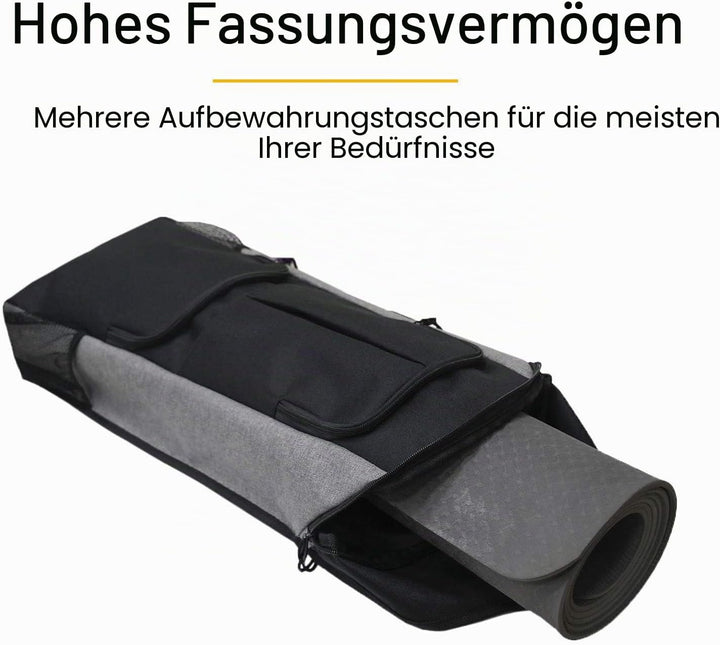 3DTengkit Yogamatten-Tasche, multifunktionale Yogamatten-Aufbewahrungstasche ，mit grosser Seitentasc