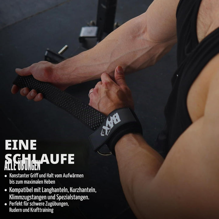 Ekkovision Gewichthebergurte mit D-Ring und Manschette, Handgelenkstütze, strapazierfähig, dick, beq