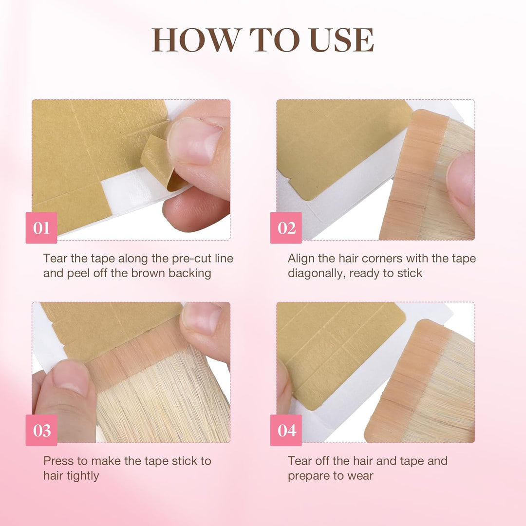 GOO GOO Hair Extensions Tape Tabs Double Sided Adhesive Replacement Professional Strong No-Residue T