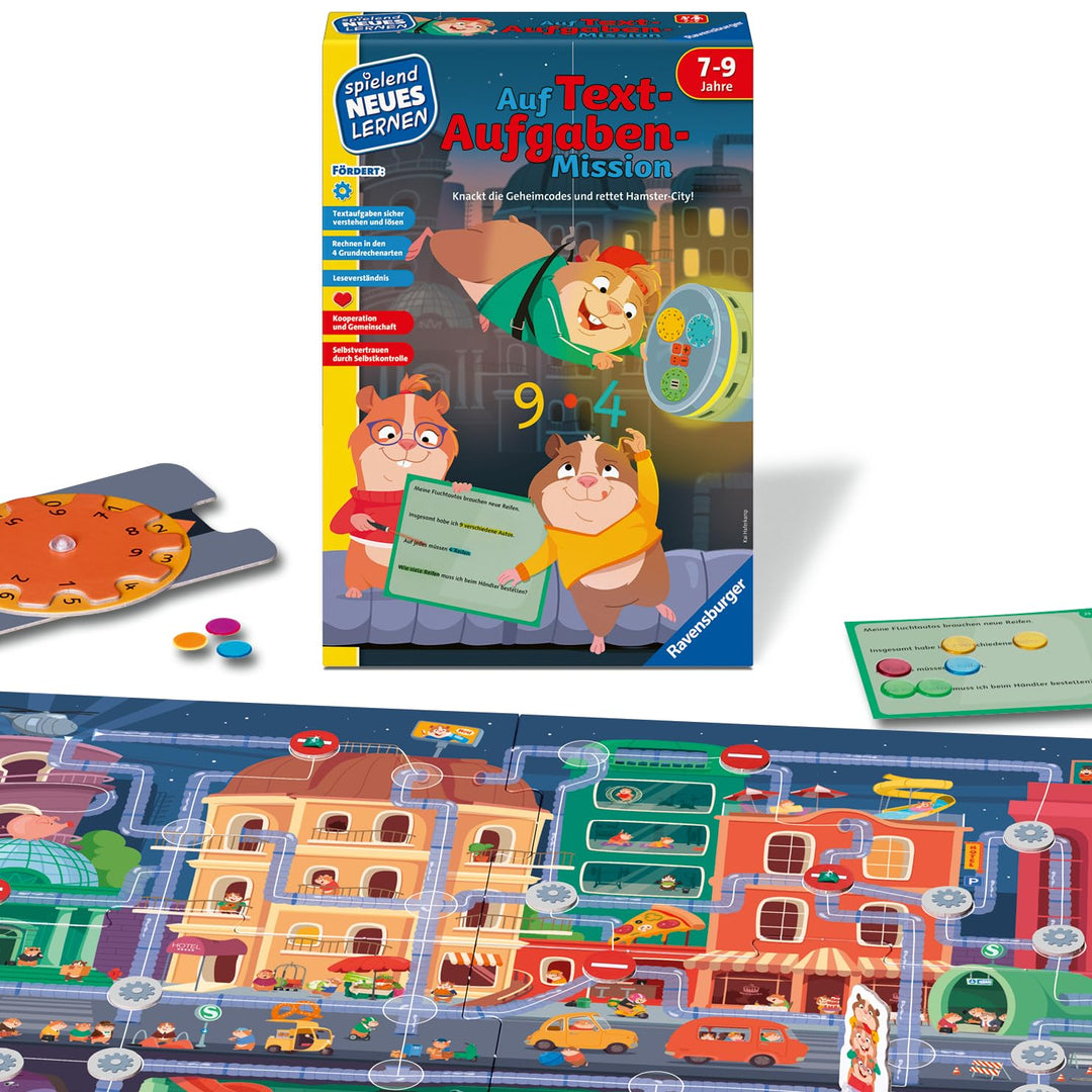 Ravensburger 24977 Auf Textaufgaben-Mission – Spielend Neues Lernen: Lernspiel, Spiele ab 7 Jahre, f