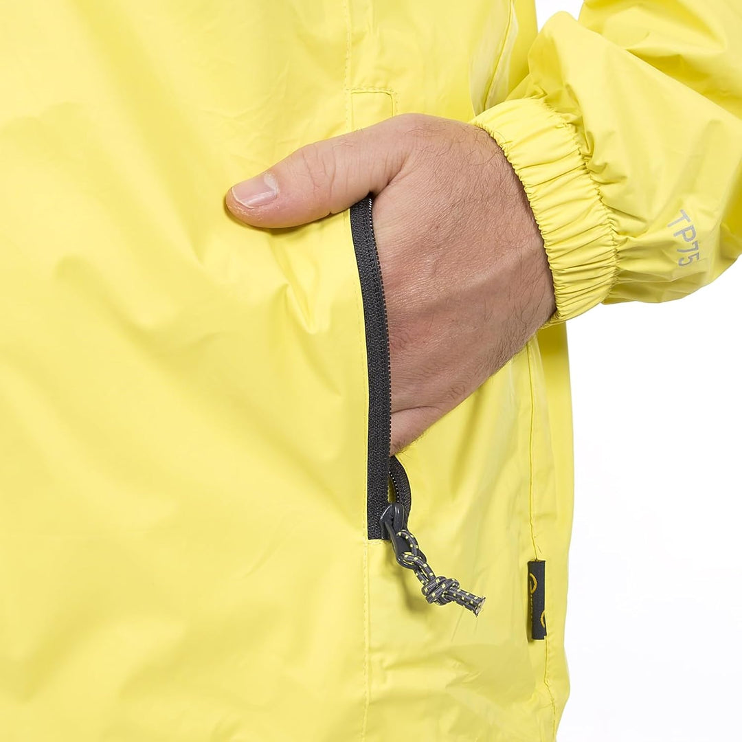 Trespass Unisex Qikpac Jacket Kompakt Zusammenrollbare Wasserdichte Regenjacke (1er Pack), XXS Gelb