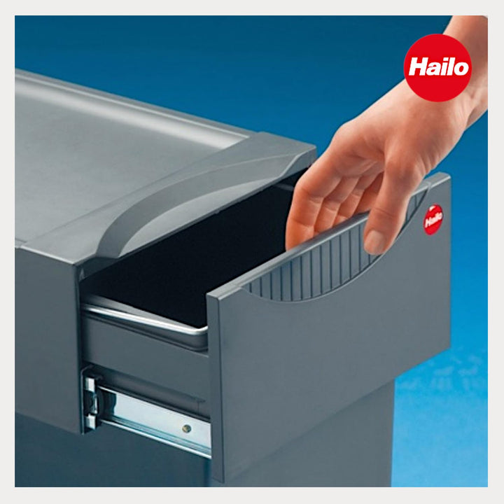 Hailo Abfallsammler Tandem 3666101 | Abfalleimer für Schränke ab 300 mm Breite mit Drehtür | Einbau