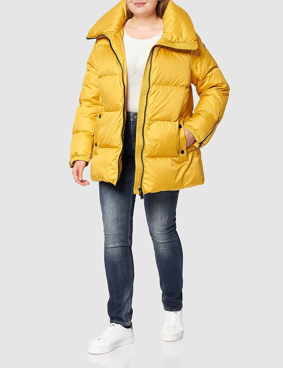 Geox W CAMEI Damen Daunenjacke XL Spicy Mustard, XL Spicy Mustard