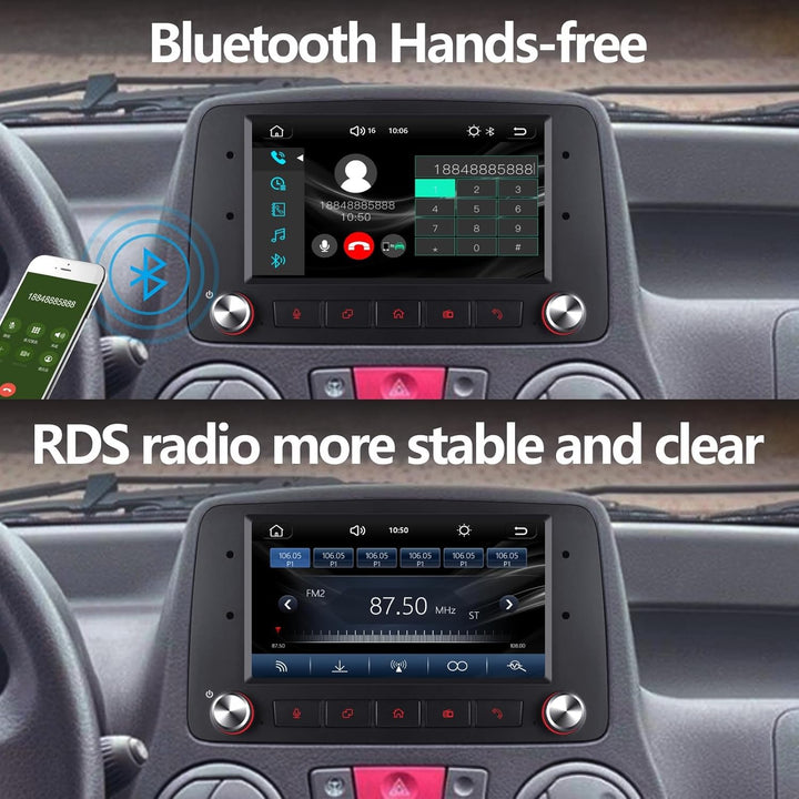Autoradio Für FIAT Panda 169 (2003-2012) Mit Wireless Carplay Android Auto Mirror link,Autoradio Mit
