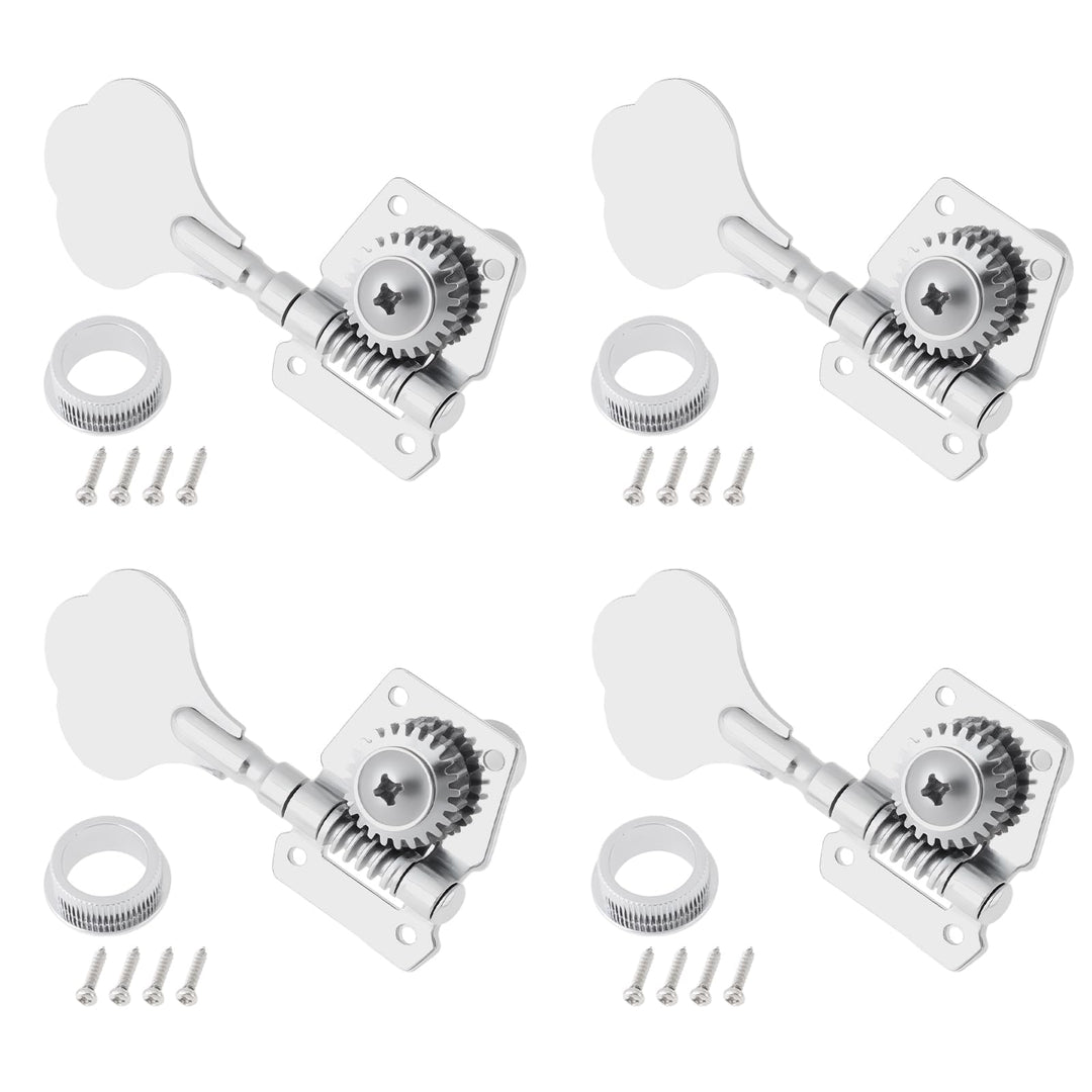 eMagTech 4 St¨¹ck E-Bass Rechts Offene Stimmwirbel f¨¹r 14 Mm (9/16 Zoll) Stimmwirbell?cher Chrom