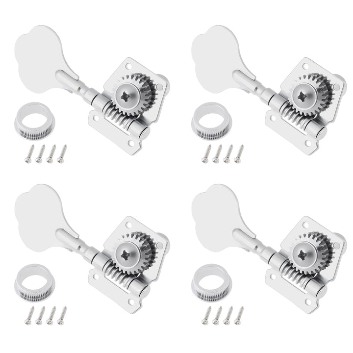 eMagTech 4 St¨¹ck E-Bass Rechts Offene Stimmwirbel f¨¹r 14 Mm (9/16 Zoll) Stimmwirbell?cher Chrom
