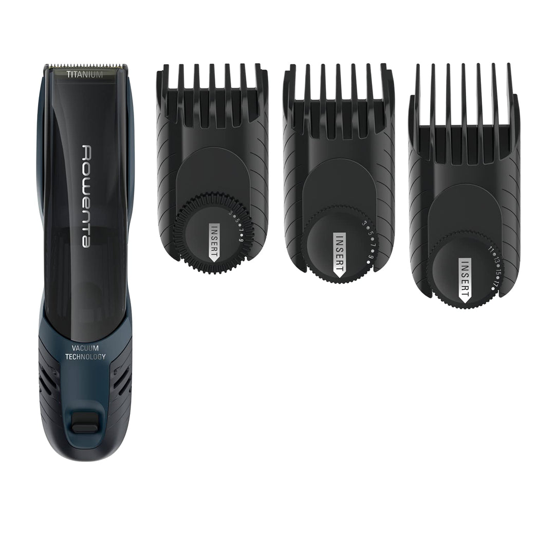 ‎Rowenta Airforce Ultimate Haar- und Bartschneider, integriertes Absaugsystem, Mini-Präzisionstrimme