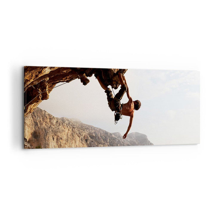 Wandbilder Dekoration Wohnzimmer Klettern extrem berge griechenland Bilder auf Leinwand 120x50cm Lei