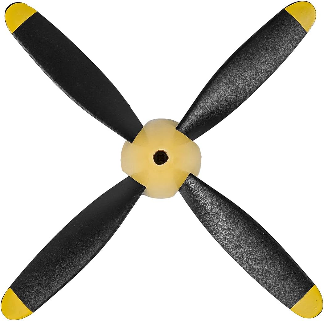 2 Stück RC-Flugzeugpropeller 4 Blätter, Propellerflugzeugteil Ferngesteuerter Flugzeugpropellerersat