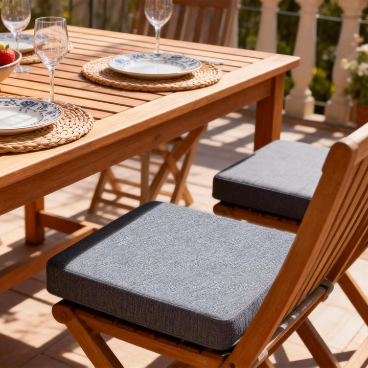 Mingone Sitzkissen 50x50x9cm, abnehmbar und waschbar, mit Memory-Schaum – ideal für Liegestühle, Sof