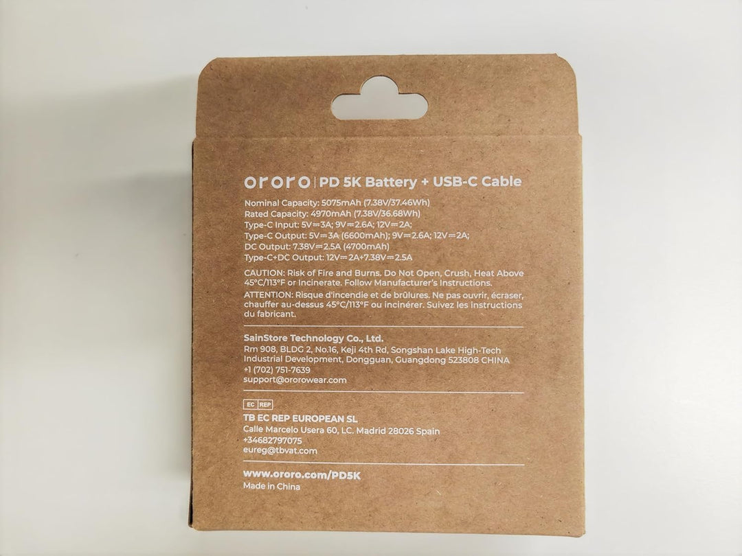 ORORO 7-Zonen Dual Control Beheizbare Weste Damen mit Powerbank, Heizweste mit Schulterheizung S Neu