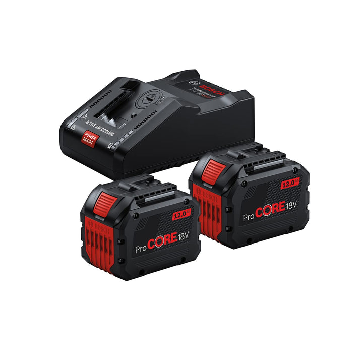 Bosch Professional 18V System Akku Starter-Set (2x ProCORE18V 12.0Ah Akku + Schnellladegerät GAL 18V