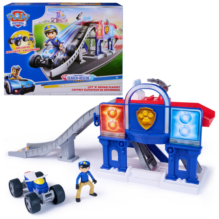 PAW PATROL - Search &amp; Rescue: Lift &amp; Repair-Spielset mit Ryder Figur und Fahrzeug, über 75 cm lang,
