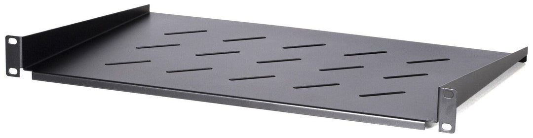 DSIT 19 Zoll 1HE Fachboden für Wandschränke mit Einer Tiefe von 450mm - 300mm Tief - Schwarz - Tragl