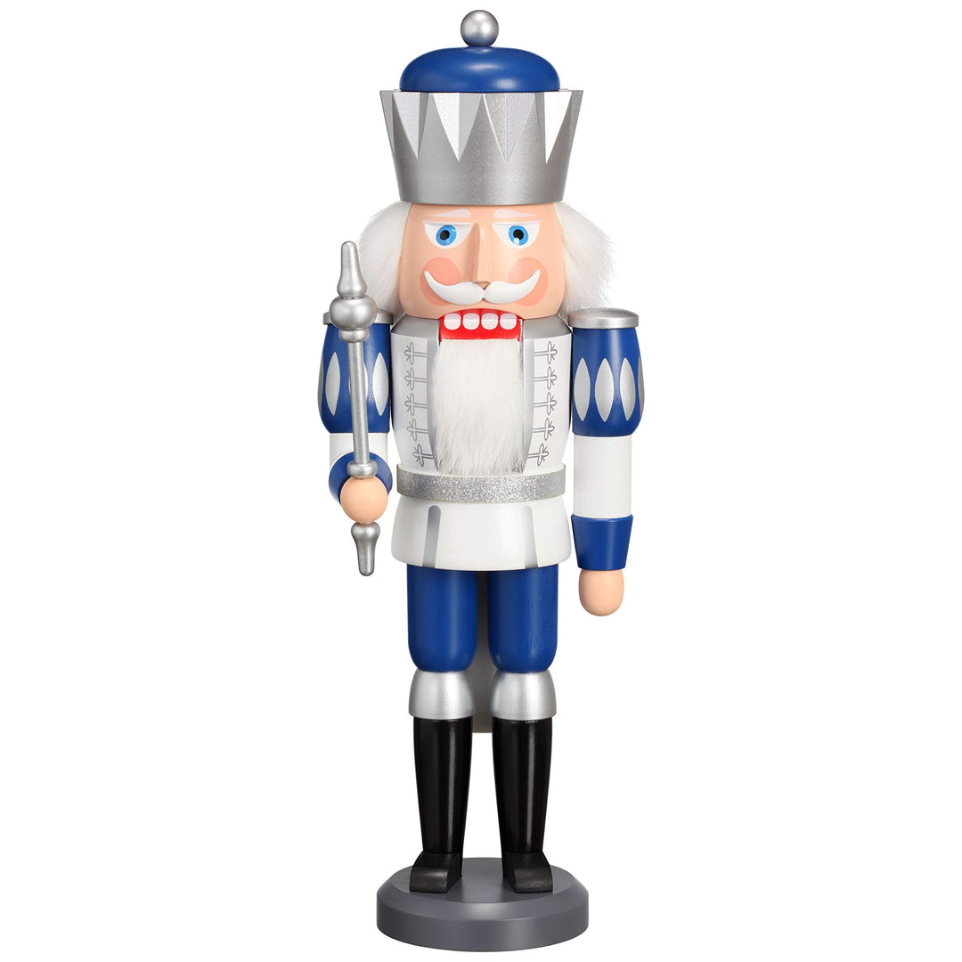 Seiffener Volkskunst Nussknacker König exklusiv 40 cm hoch Figur aus Holz Original Erzgebirgskunst w
