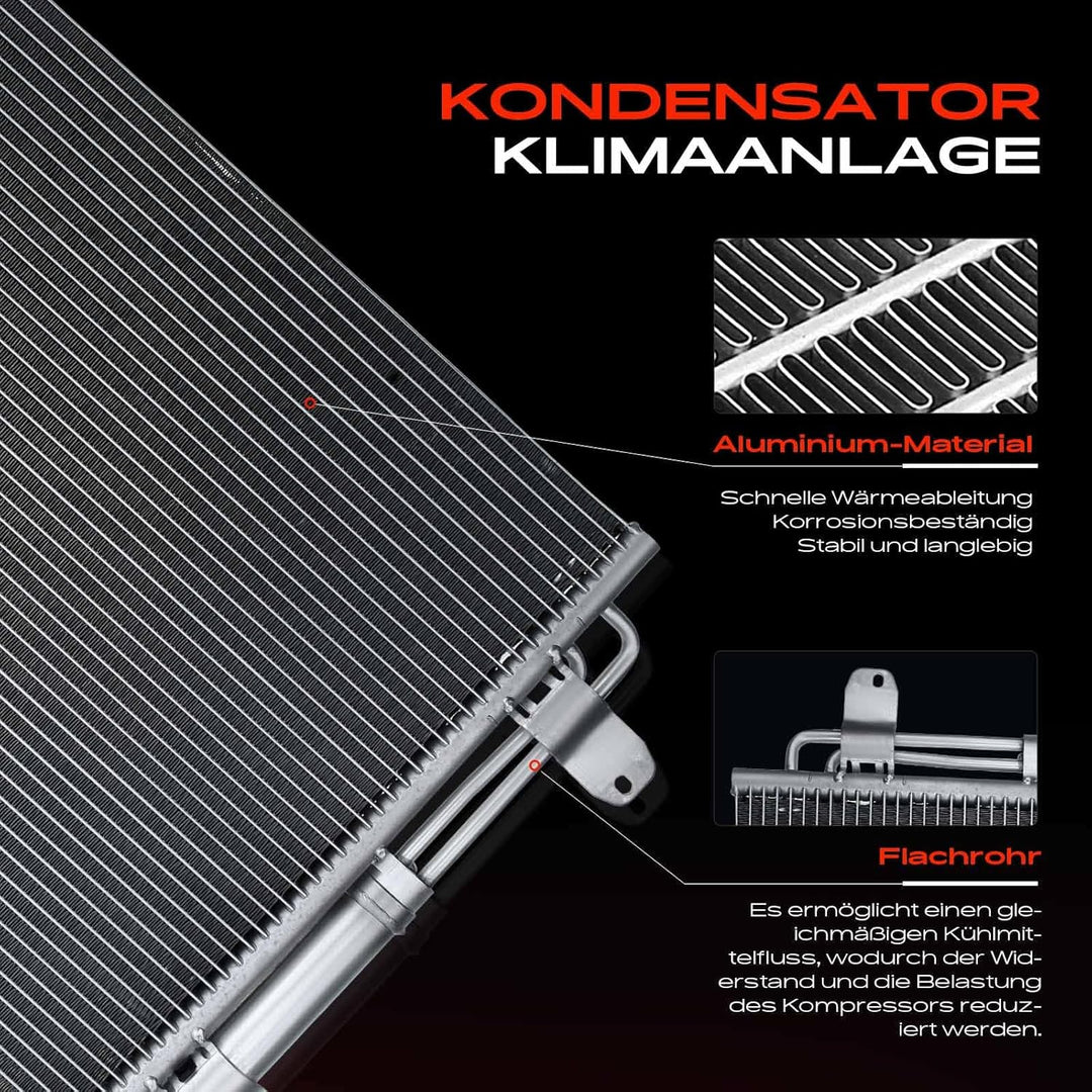 Frankberg Kondensator Klimaanlage Klimakondensator Kompatibel mit T.i.g.u.a.n 5N 1.4L Benzin 2015-20