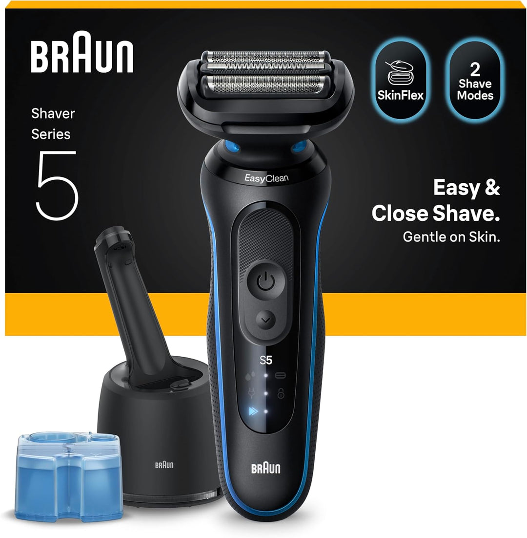 Braun Series 5 Elektrorasierer für Herren, Nass- und Trockenrasur, Turbo und Standard Modus, Wasserd