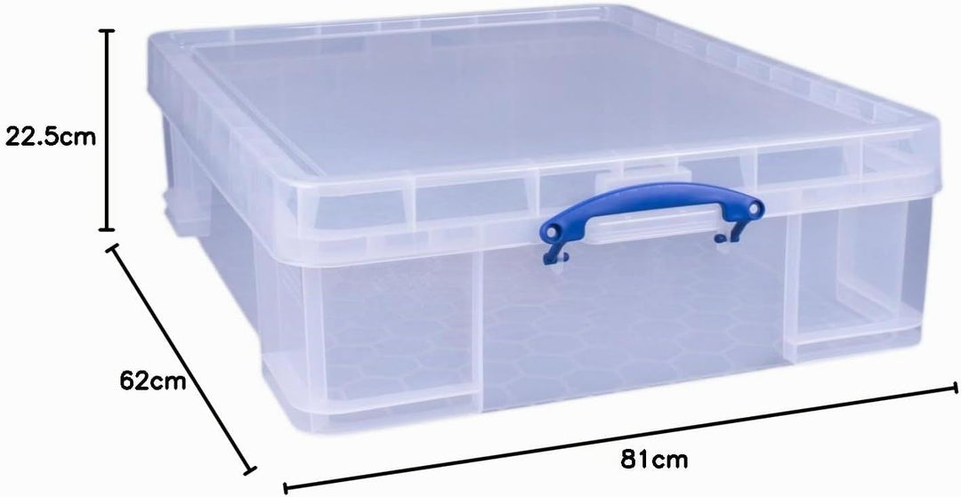 Really Useful Aufbewahrungsbox, 70 Liter, transparent