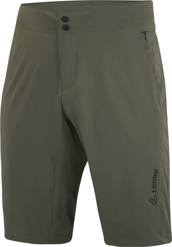Löffler Herren Grav-E Assl Radhose kurz Bike Shorts 46 Olive, 46 Olive