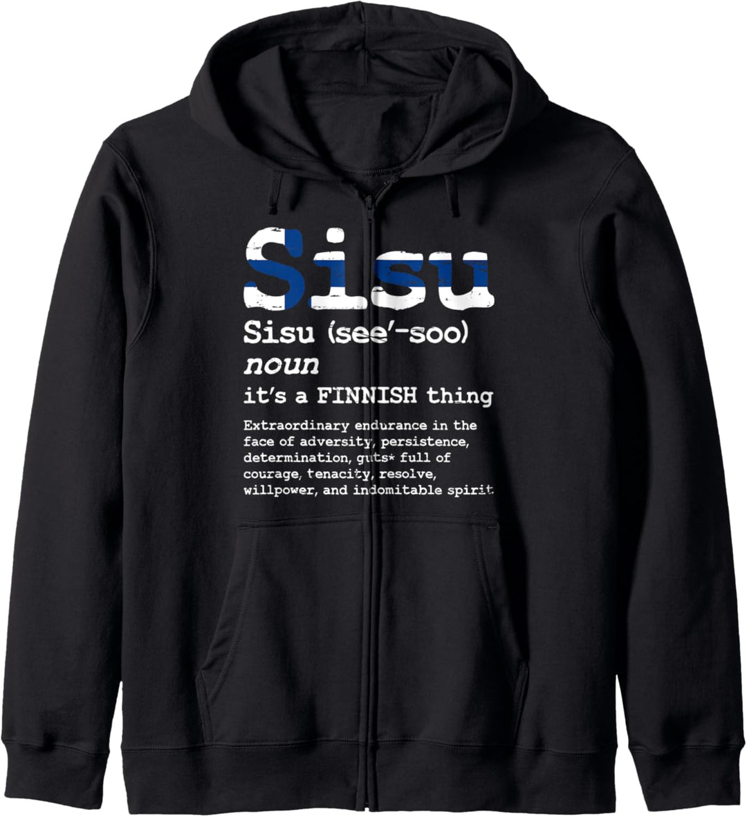 Finnischer Sisu, Finnland-Sisu-Druck, Finns-Sisu-Produkt Kapuzenjacke